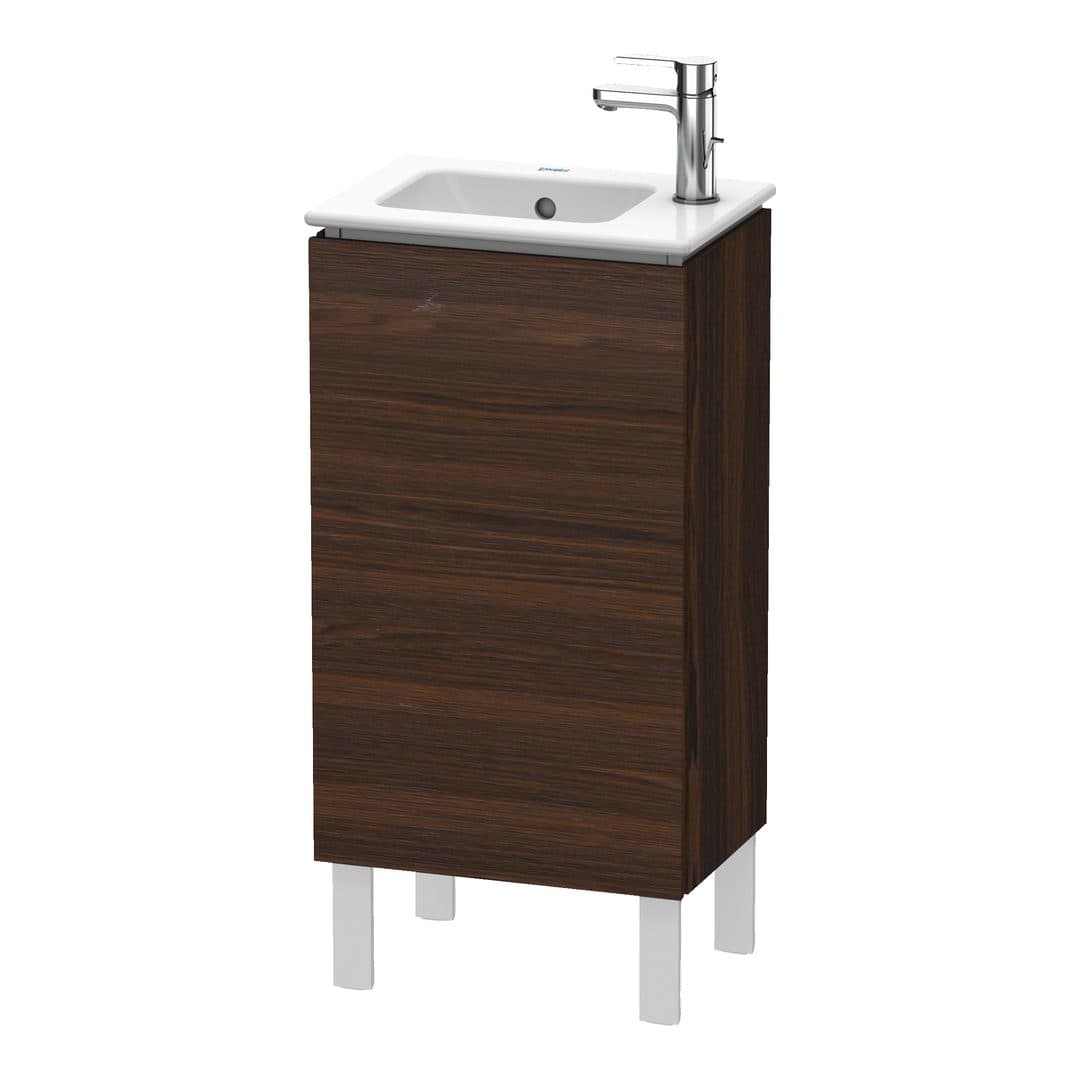 Duravit L-Cube – Έπιπλο Νιπτήρα – 420 mm, 1 πόρτα, αριστερή, 420 x 294 x 704 mm – Brushed walnut Matt, Real wood veneer (LC6273L6969)