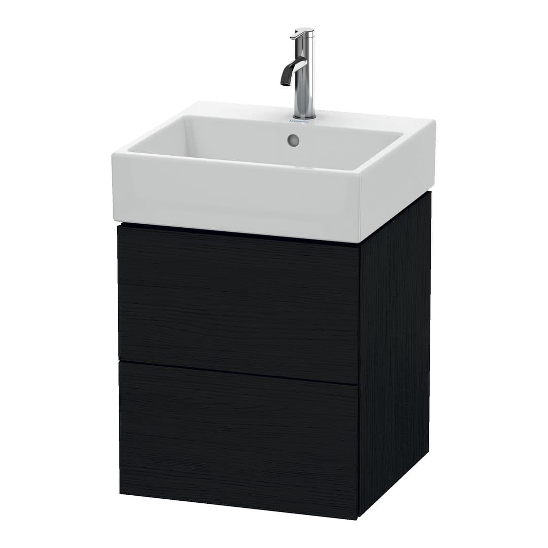 Duravit L-Cube – Έπιπλο Νιπτήρα – 484 mm, 2 συρτάρια, νιπτήρας κέντρο – Black oak Matt, Decor (LC627401616)