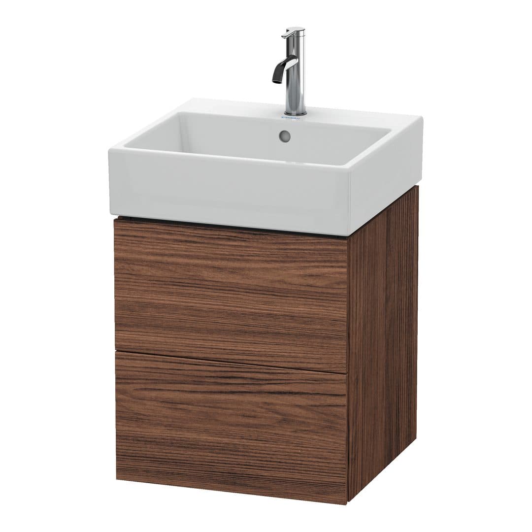 Duravit L-Cube – Έπιπλο Νιπτήρα – 484 mm, 2 συρτάρια, νιπτήρας κέντρο – Walnut dark Matt, Decor (LC627402121)