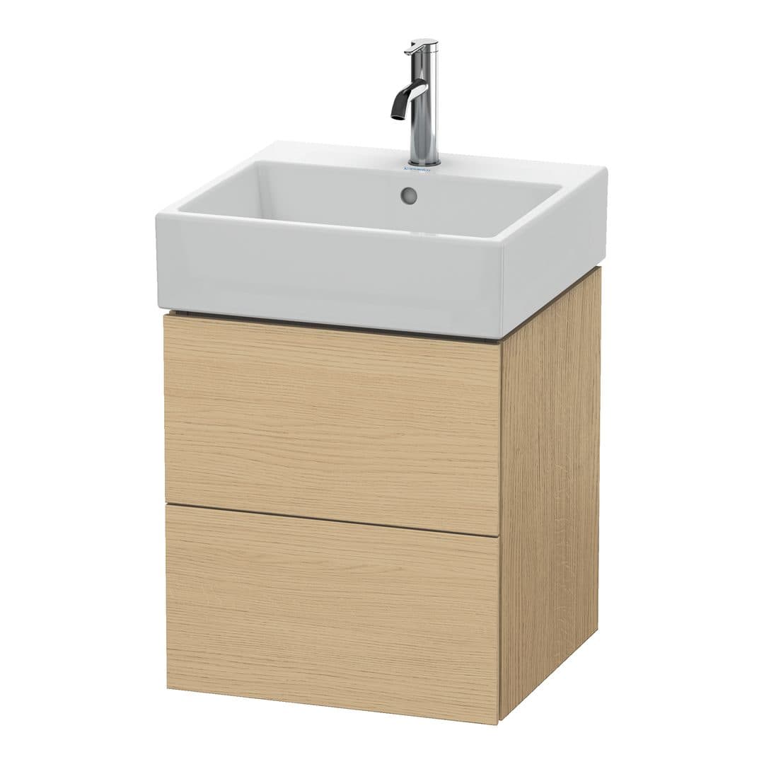 Duravit L-Cube – Έπιπλο Νιπτήρα – 484 mm, 2 συρτάρια, νιπτήρας κέντρο – Natural oak, Decor (LC627403030)