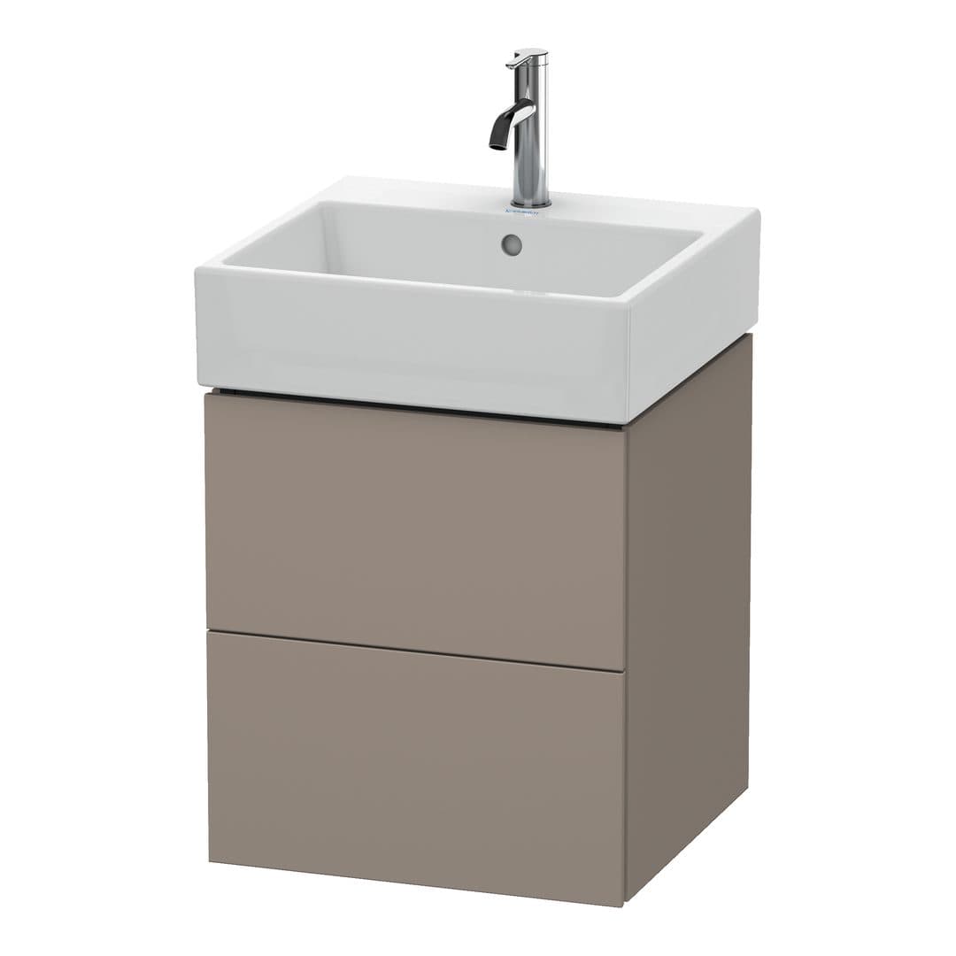 Duravit L-Cube – Έπιπλο Νιπτήρα – 484 mm, 2 συρτάρια, νιπτήρας κέντρο – Basalte Matt, Decor (LC627404343)