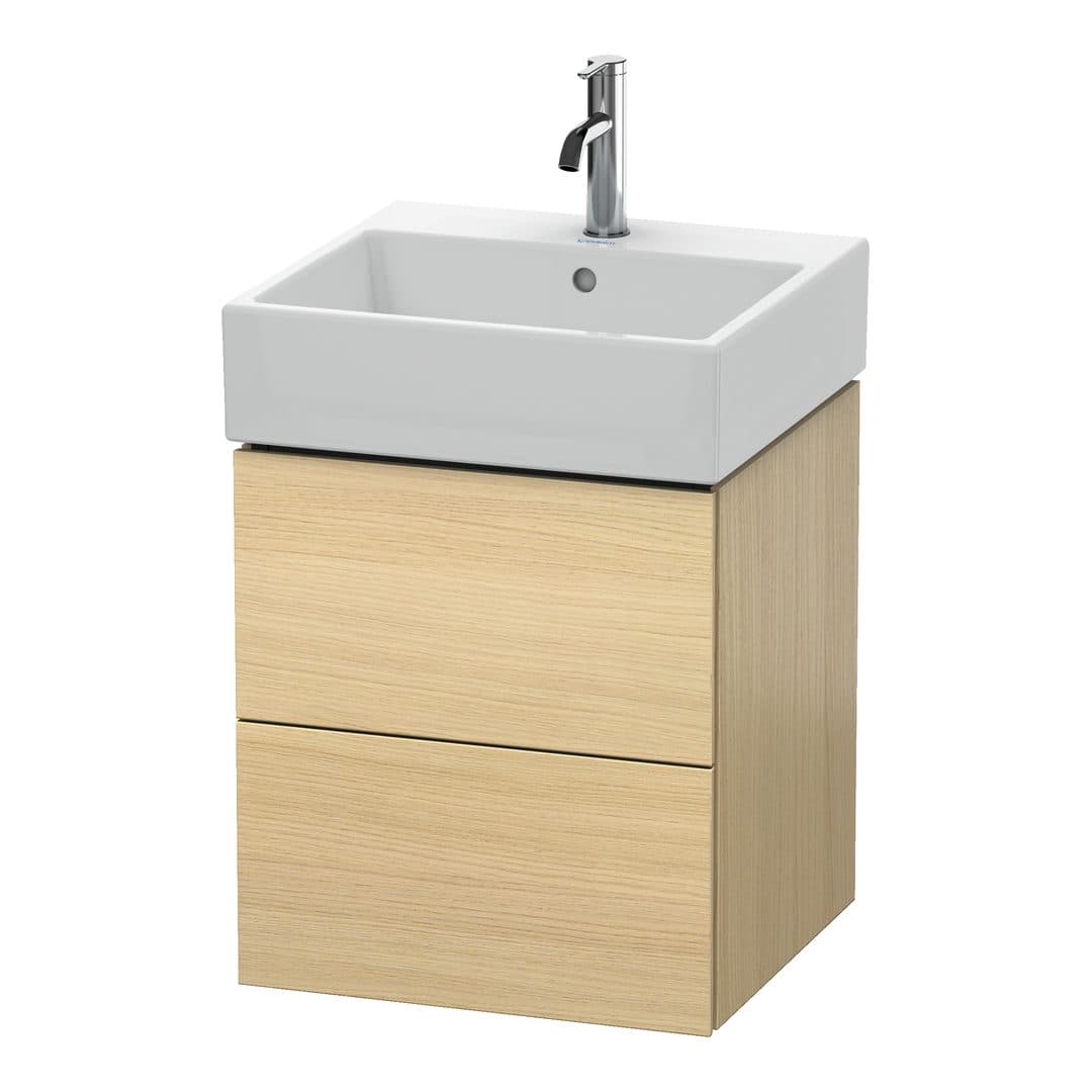 Duravit L-Cube – Έπιπλο Νιπτήρα – 484 mm, 2 συρτάρια, νιπτήρας κέντρο – Mediterranean oak Matt, Real wood veneer (LC627407171)