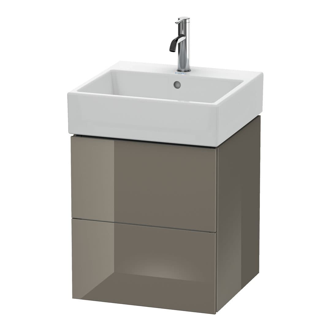 Duravit L-Cube – Έπιπλο Νιπτήρα – 484 mm, 2 συρτάρια, νιπτήρας κέντρο – Flannel Grey High Gloss, Lacquer (LC627408989)