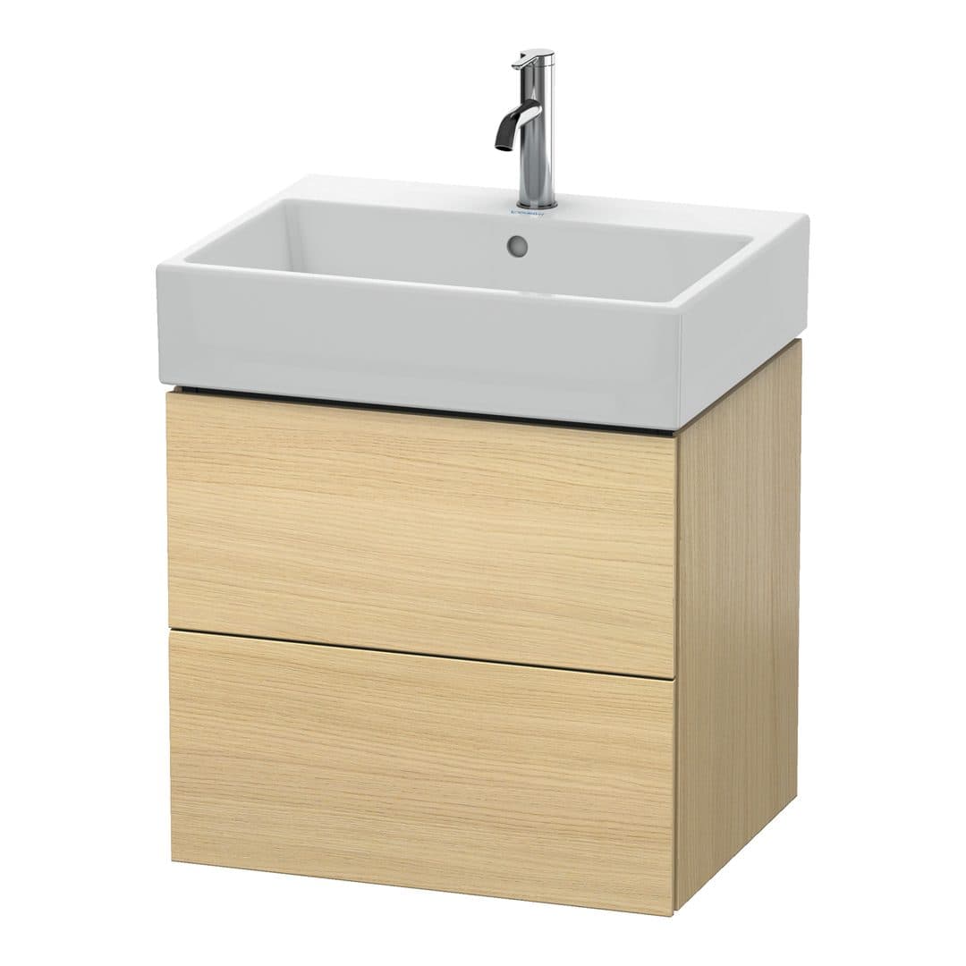 Duravit L-Cube – Έπιπλο Νιπτήρα – 584 mm, 2 συρτάρια, νιπτήρας κέντρο – Mediterranean oak Matt, Real wood veneer (LC627507171)