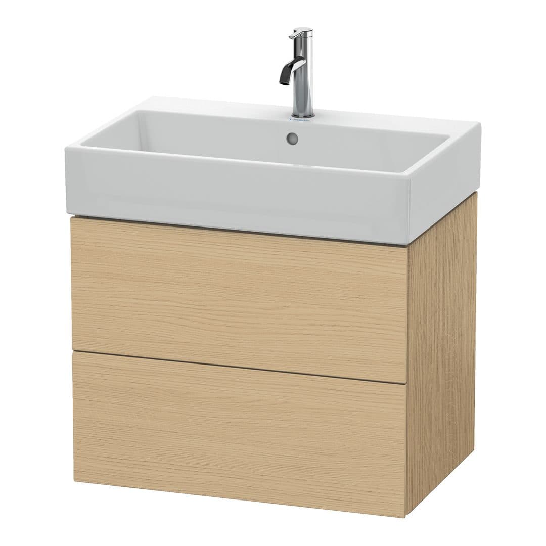 Duravit L-Cube – Έπιπλο Νιπτήρα – 684 mm, 2 συρτάρια, νιπτήρας κέντρο – Natural oak, Decor (LC627603030)