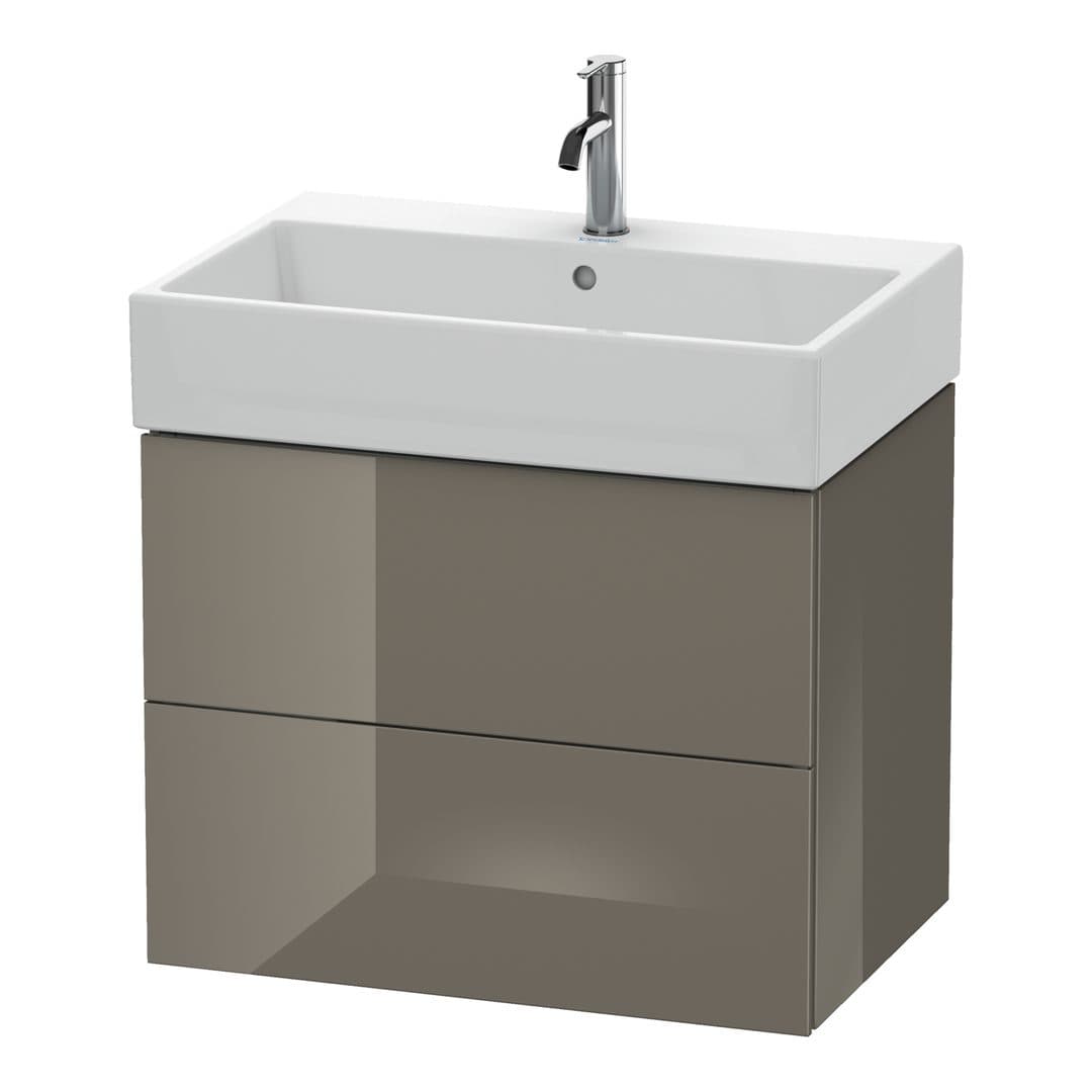 Duravit L-Cube – Έπιπλο Νιπτήρα – 684 mm, 2 συρτάρια, νιπτήρας κέντρο – Flannel Grey High Gloss, Lacquer (LC627608989)