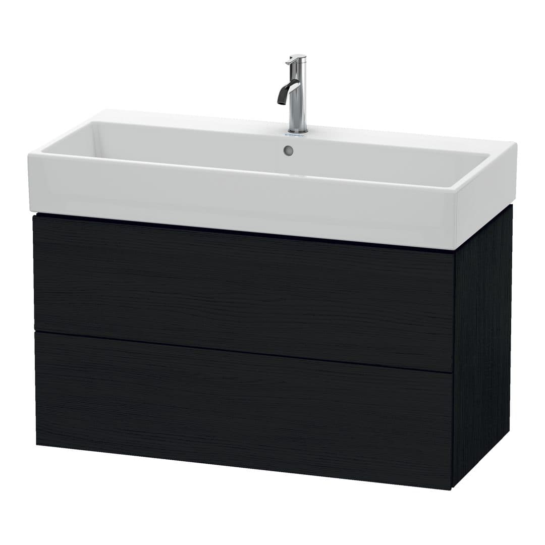 Duravit L-Cube – Έπιπλο Νιπτήρα – 984 mm, 2 συρτάρια, νιπτήρας κέντρο – Black oak Matt, Decor (LC627801616)