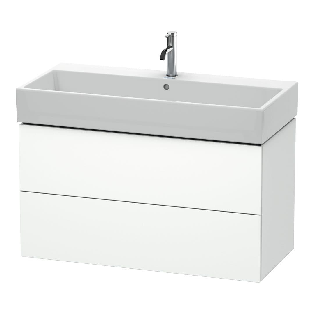 Duravit L-Cube – Έπιπλο Νιπτήρα – 984 mm, 2 συρτάρια, νιπτήρας κέντρο – White Matt, Decor (LC627801818)