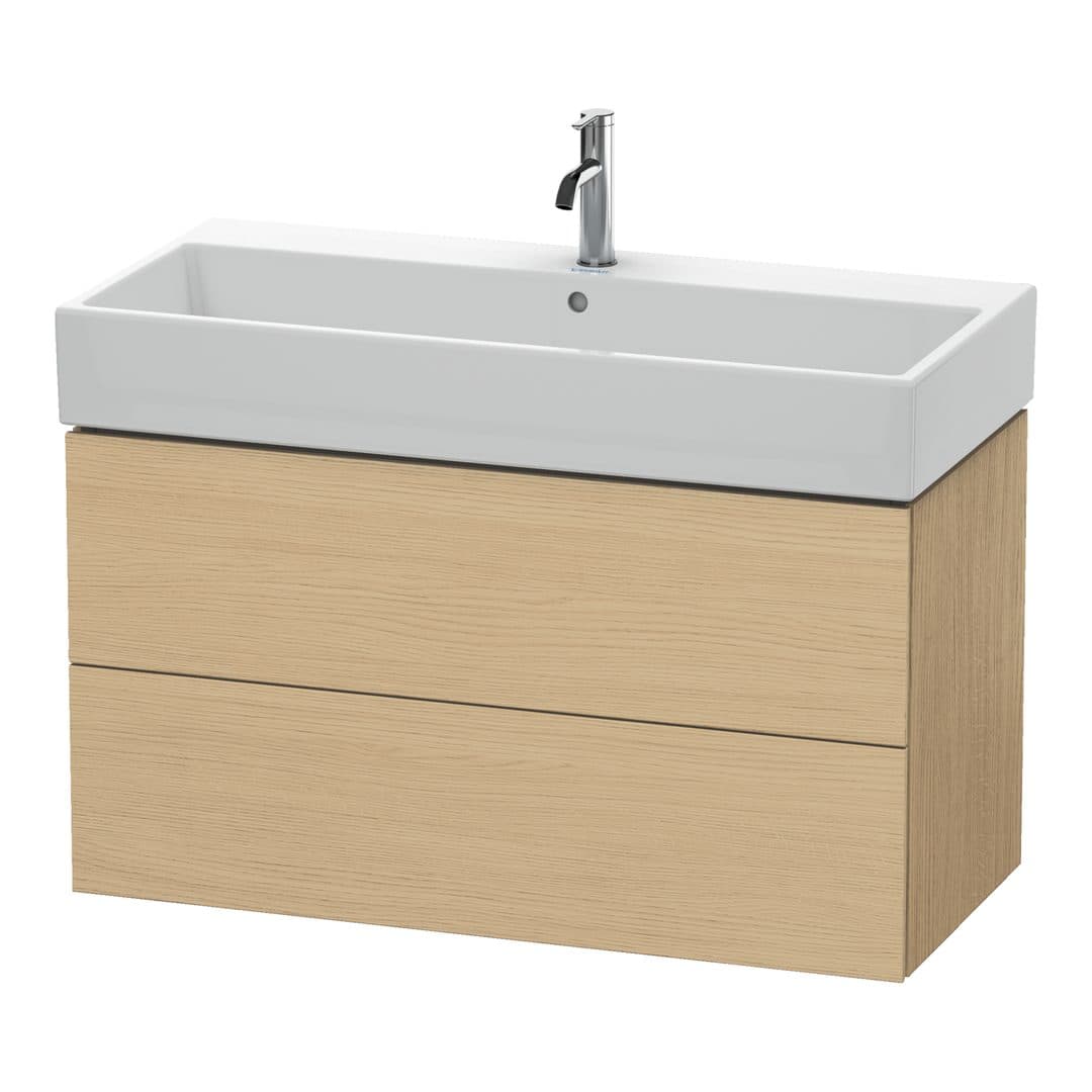 Duravit L-Cube – Έπιπλο Νιπτήρα – 984 mm, 2 συρτάρια, νιπτήρας κέντρο – Natural oak, Decor (LC627803030)