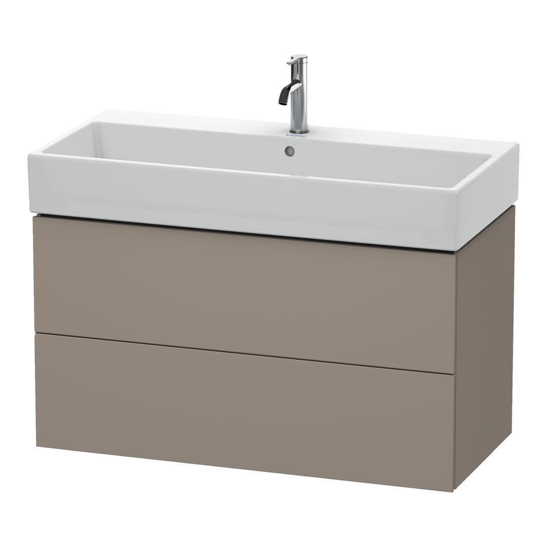 Duravit L-Cube – Έπιπλο Νιπτήρα – 984 mm, 2 συρτάρια, νιπτήρας κέντρο – Basalte Matt, Decor (LC627804343)