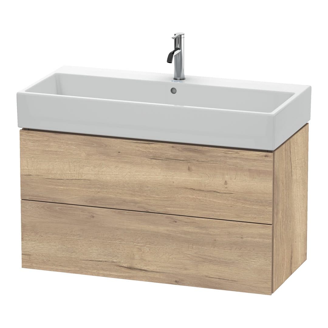 Duravit L-Cube – Έπιπλο Νιπτήρα – 984 mm, 2 συρτάρια, νιπτήρας κέντρο – Marbled Oak Matt, Decor (LC627805555)