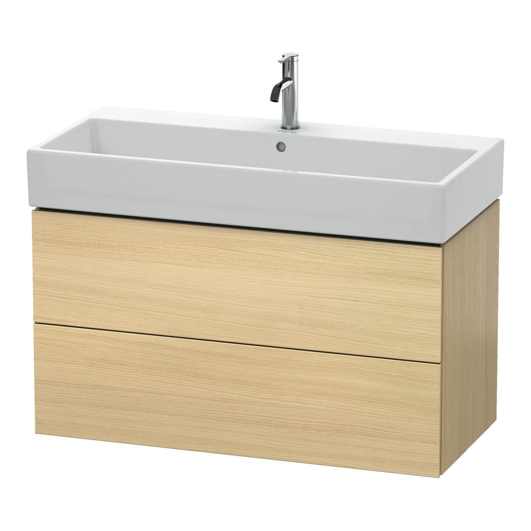 Duravit L-Cube – Έπιπλο Νιπτήρα – 984 mm, 2 συρτάρια, νιπτήρας κέντρο – Mediterranean oak Matt, Real wood veneer (LC627807171)