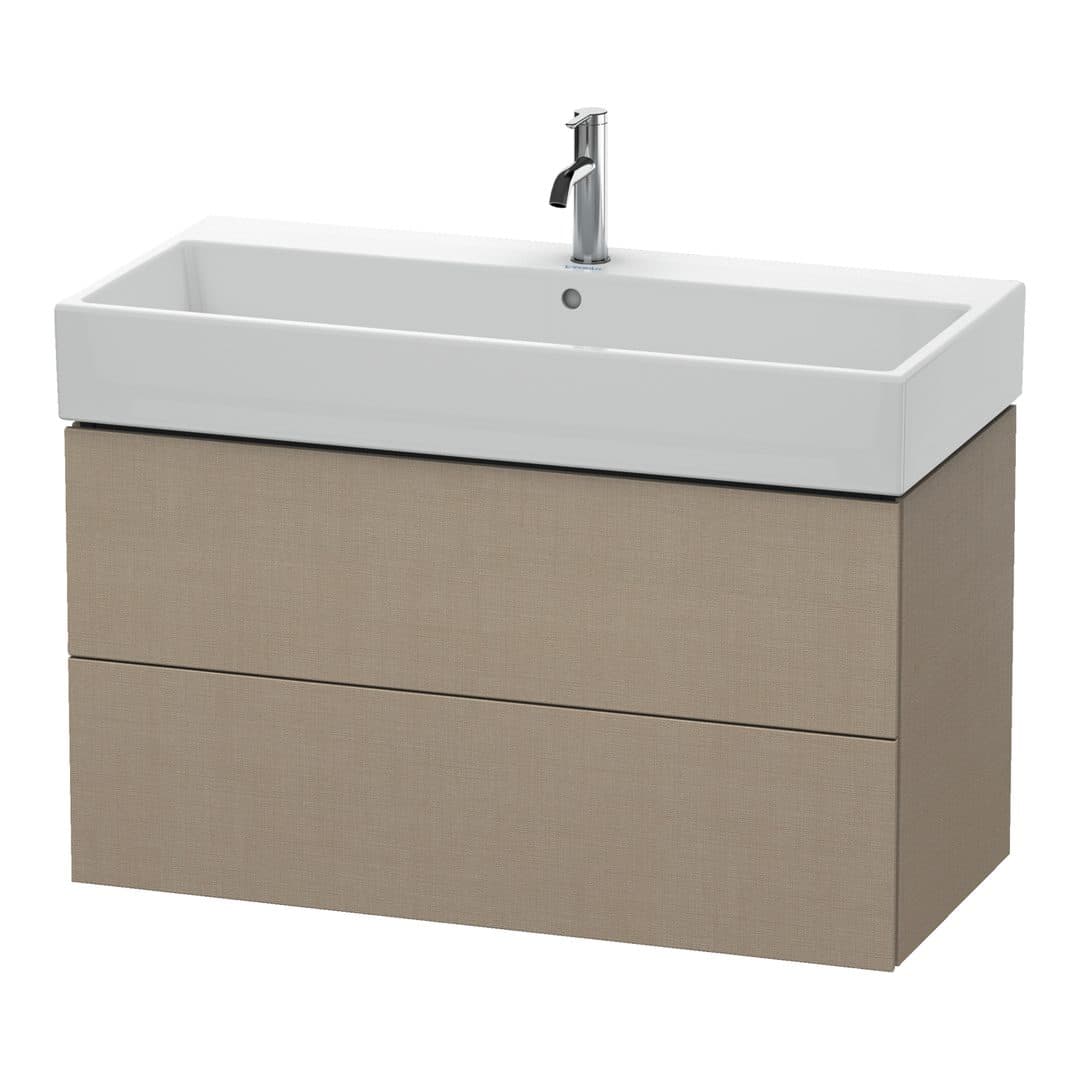 Duravit L-Cube – Έπιπλο Νιπτήρα – 984 mm, 2 συρτάρια, νιπτήρας κέντρο – Linen Matt, Decor (LC627807575)
