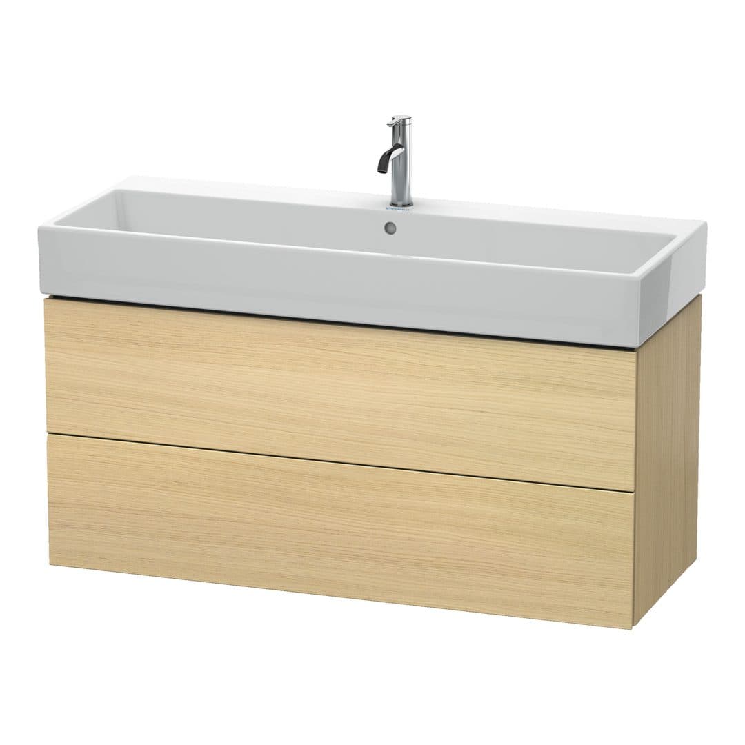Duravit L-Cube – Έπιπλο Νιπτήρα – 1184 mm, 2 συρτάρια, νιπτήρας κέντρο – Mediterranean oak Matt, Real wood veneer (LC627907171)