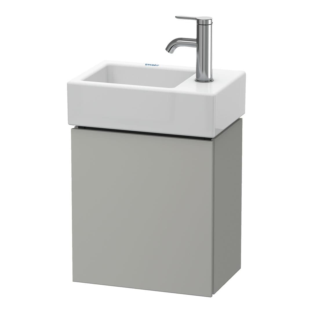Duravit L-Cube – Έπιπλο Νιπτήρα – 364 mm, 1 πόρτα, αριστερή – Concrete grey Matt, Decor (LC6293L0707)