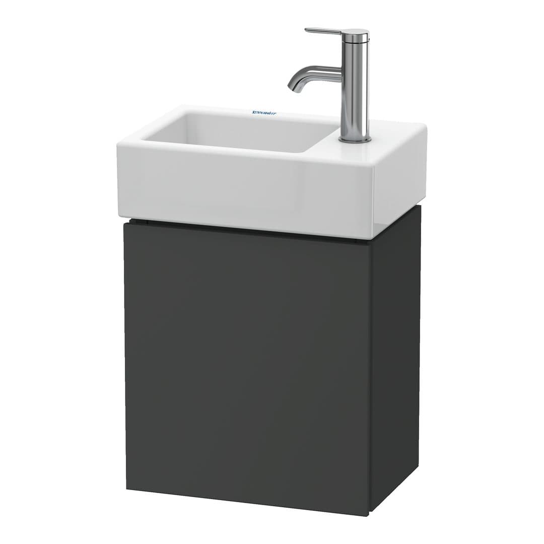 Duravit L-Cube – Έπιπλο Νιπτήρα – 364 mm, 1 πόρτα, αριστερή – Graphite Matt, Decor (LC6293L4949)