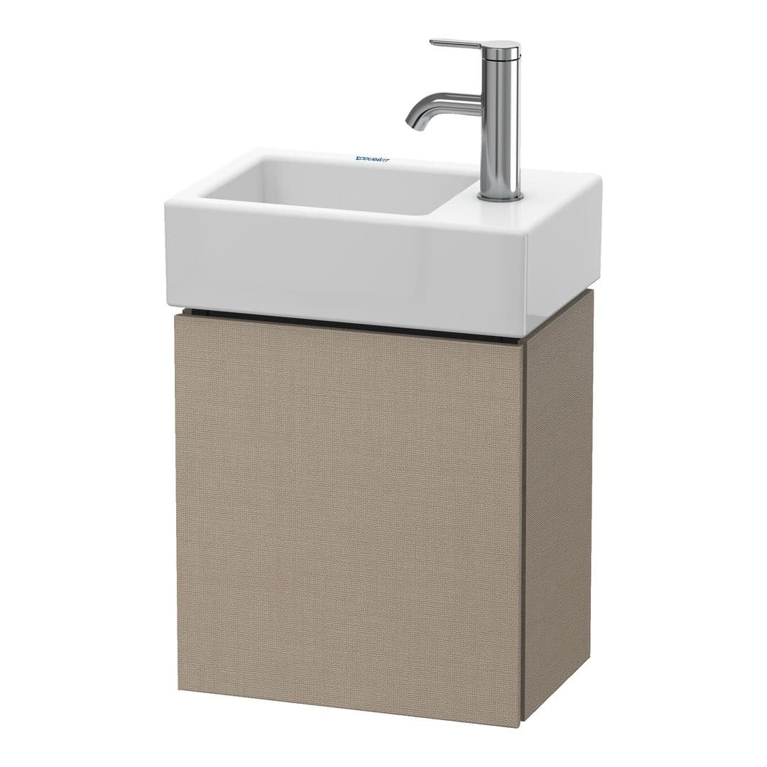 Duravit L-Cube – Έπιπλο Νιπτήρα – 364 mm, 1 πόρτα, αριστερή – Linen Matt, Decor (LC6293L7575)