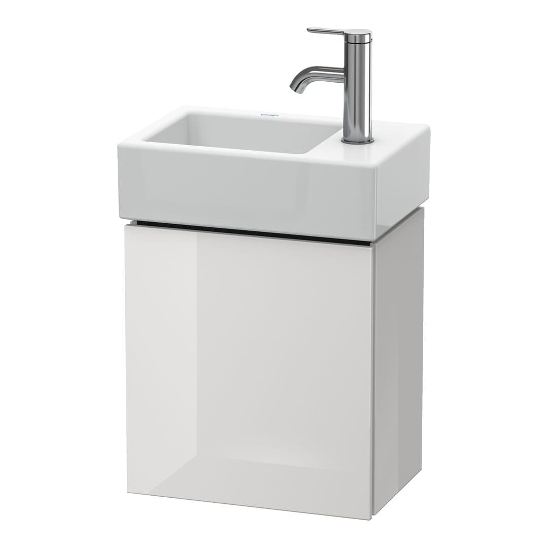 Duravit L-Cube – Έπιπλο Νιπτήρα – 364 mm, 1 πόρτα, δεξιά – White High Gloss, Decor (LC6293R2222)