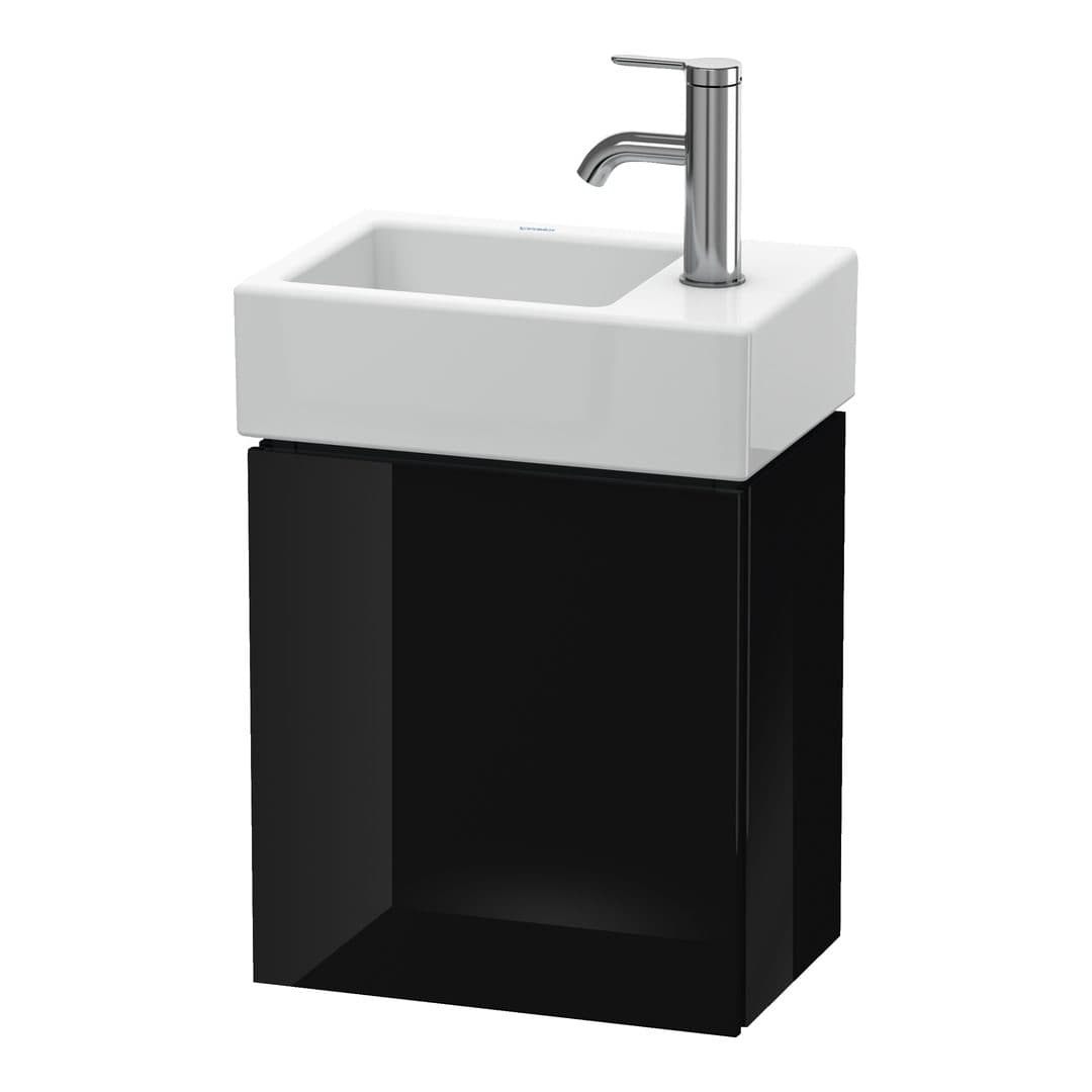 Duravit L-Cube – Έπιπλο Νιπτήρα – 364 mm, 1 πόρτα, δεξιά – Black High Gloss, Lacquer (LC6293R4040)