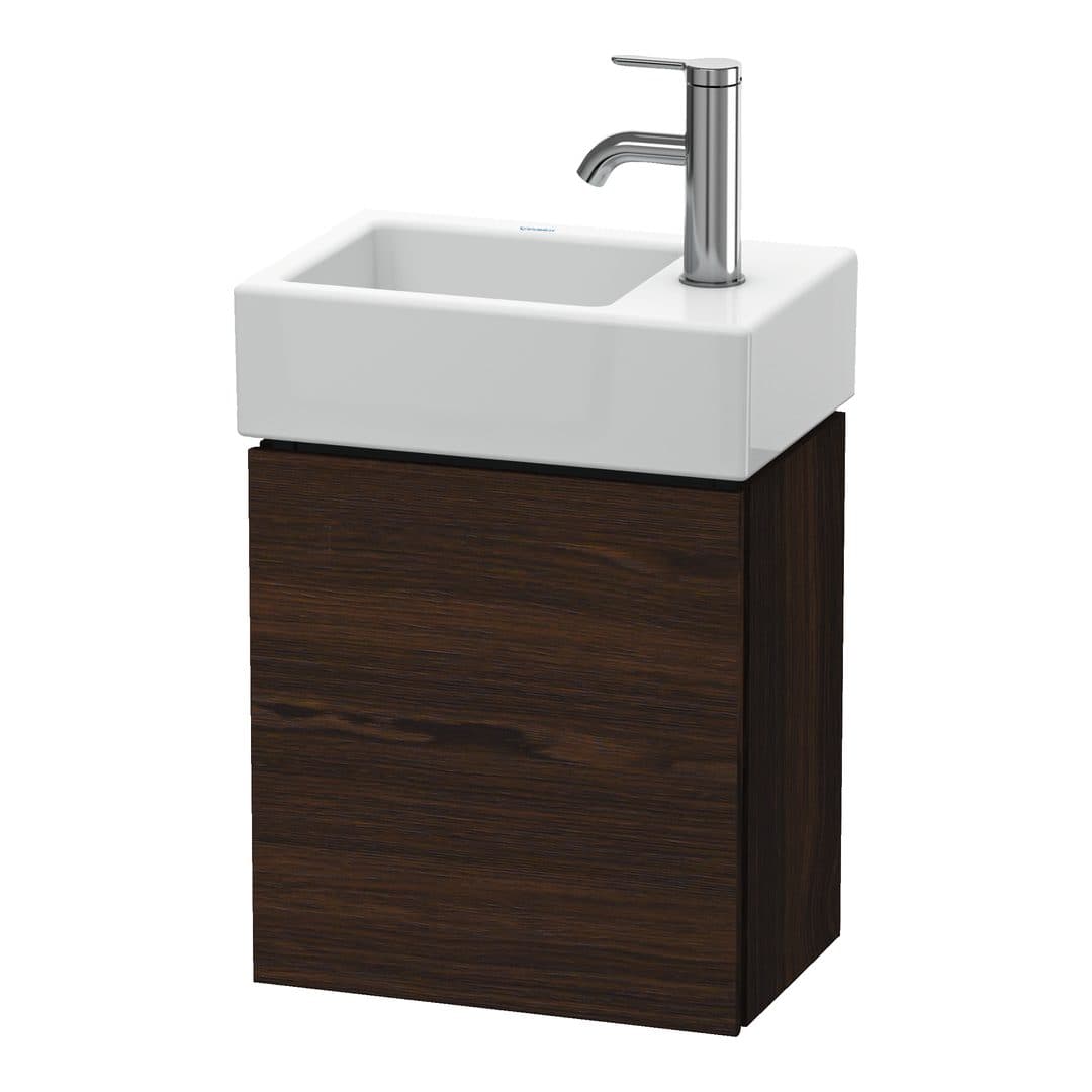 Duravit L-Cube – Έπιπλο Νιπτήρα – 364 mm, 1 πόρτα, δεξιά – Brushed walnut Matt, Real wood veneer (LC6293R6969)