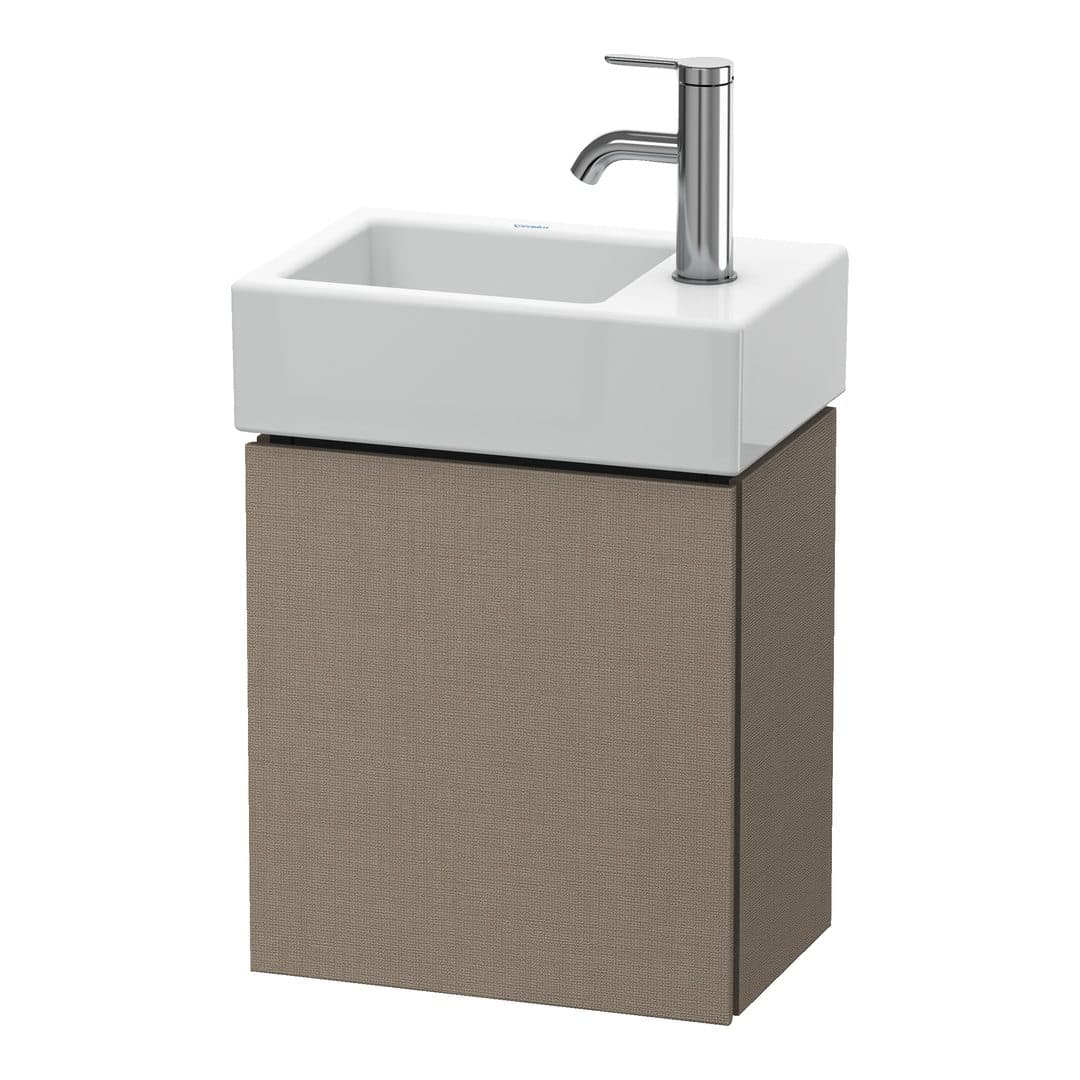 Duravit L-Cube – Έπιπλο Νιπτήρα – 364 mm, 1 πόρτα, δεξιά – Linen Matt, Decor (LC6293R7575)