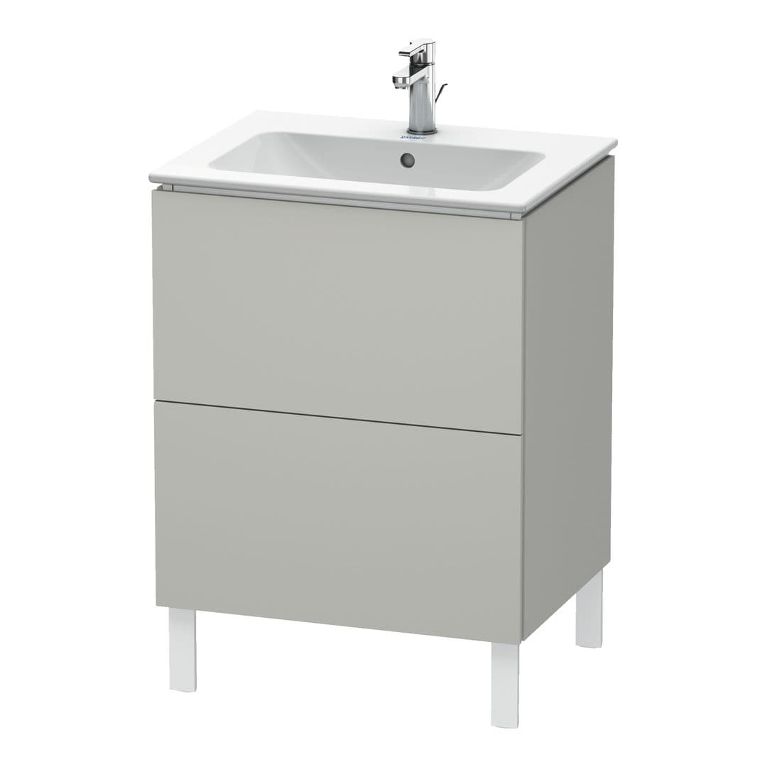 Duravit L-Cube – Έπιπλο Νιπτήρα – 620 mm, 2 συρτάρια, νιπτήρας κέντρο, 620 x 481 x 704 mm – Concrete grey Matt, Decor (LC662500707)