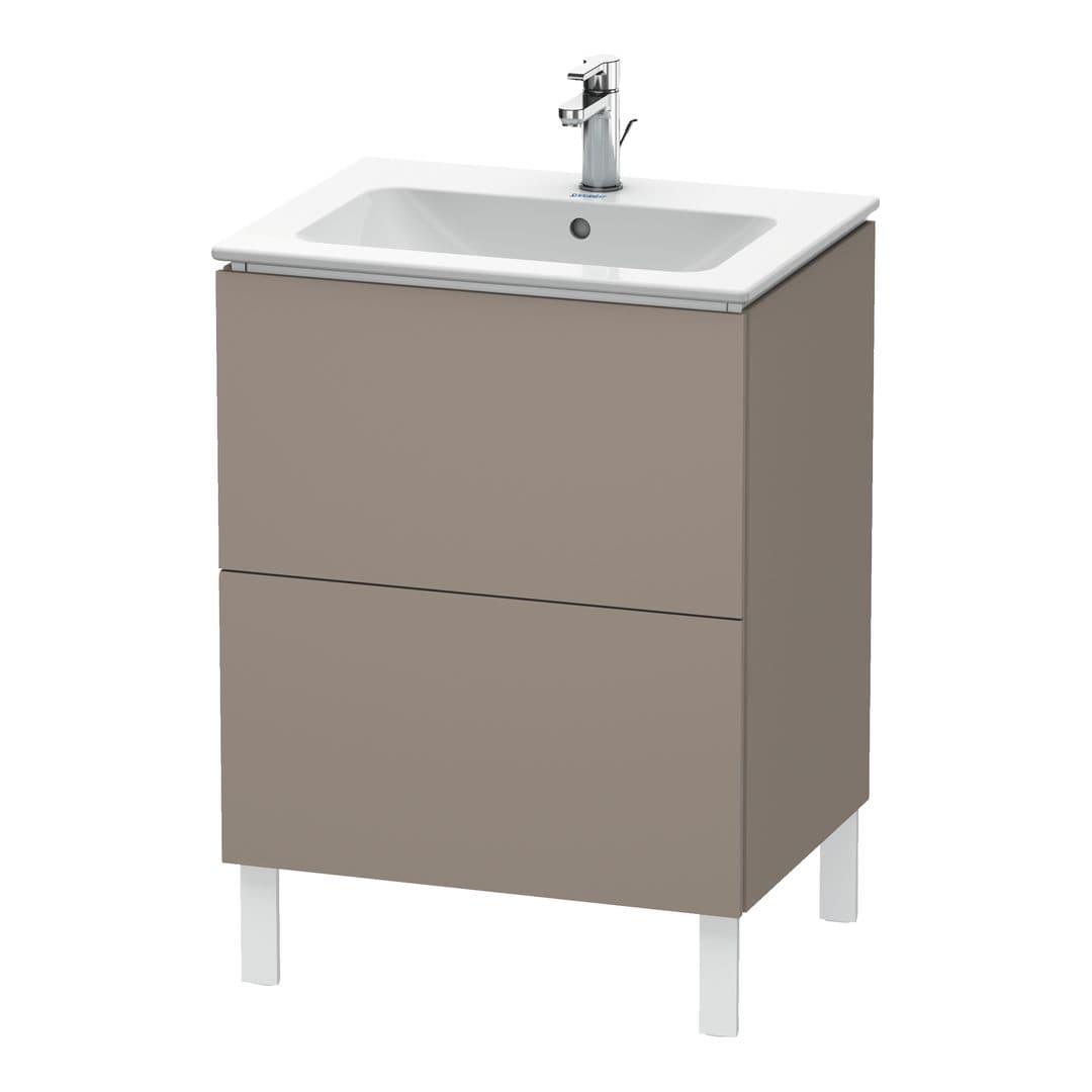 Duravit L-Cube – Έπιπλο Νιπτήρα – 620 mm, 2 συρτάρια, νιπτήρας κέντρο, 620 x 481 x 704 mm – Basalte Matt, Decor (LC662504343)