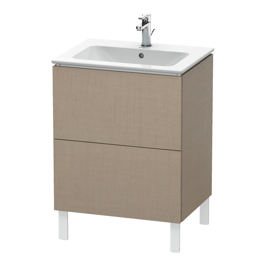 Duravit L-Cube – Έπιπλο Νιπτήρα – 620 mm, 2 συρτάρια, νιπτήρας κέντρο, 620 x 481 x 704 mm – Linen Matt, Decor (LC662507575)