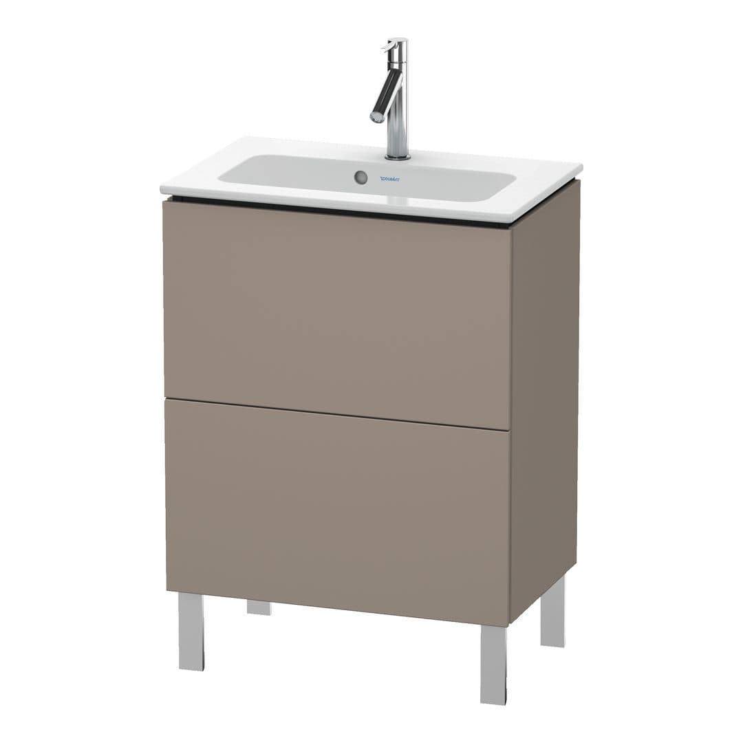 Duravit L-Cube – Έπιπλο Νιπτήρα – 620 mm, 2 συρτάρια, νιπτήρας κέντρο, Compact, 620 x 391 x 704 mm – Basalte Matt, Decor (LC667304343)
