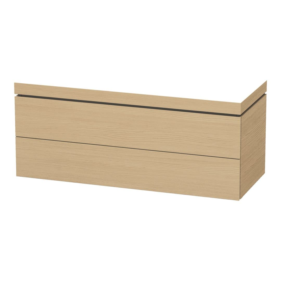 Duravit L-Cube – Έπιπλο Νιπτήρα – 1200 mm, με νιπτήρα, 2 συρτάρια, νιπτήρας κέντρο, 1200 x 480 x 500 mm, έκδοση N – Natural oak, Decor (LC6929N3030)