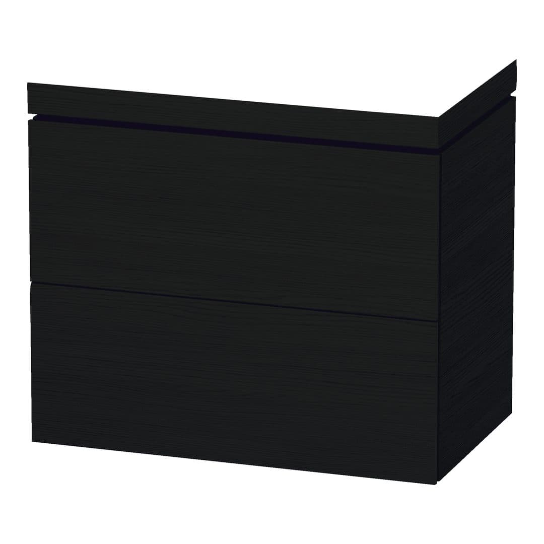 Duravit L-Cube – Έπιπλο Νιπτήρα – 800 mm, με νιπτήρα, 2 συρτάρια, νιπτήρας κέντρο, 800 x 480 x 698 mm, έκδοση N – Black oak Matt, Decor (LC6937N1616)