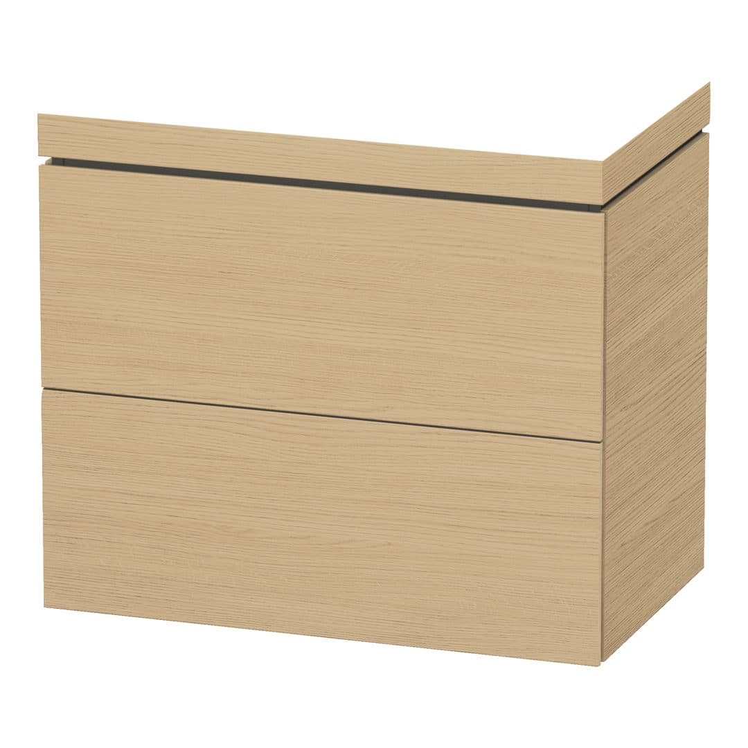 Duravit L-Cube – Έπιπλο Νιπτήρα – 800 mm, με νιπτήρα, 2 συρτάρια, νιπτήρας κέντρο, 800 x 480 x 698 mm, έκδοση N – Natural oak, Decor (LC6937N3030)