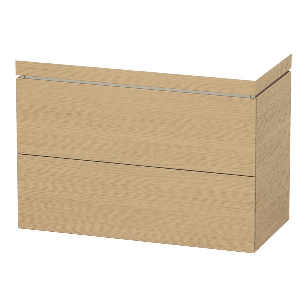 Duravit L-Cube – Έπιπλο Νιπτήρα – 1000 mm, με νιπτήρα, 2 συρτάρια, νιπτήρας κέντρο, 1000 x 480 x 698 mm, έκδοση N – Natural oak, Decor (LC6938N3030)