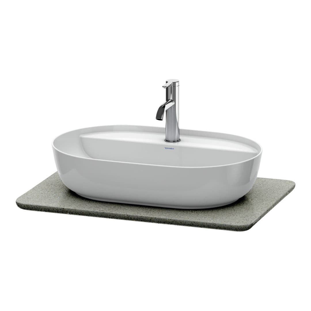 Duravit Luv – Πάγκος Νιπτήρα – 688 mm, νιπτήρας κέντρο – Grey Polished, Quartz stone (LU946503333)