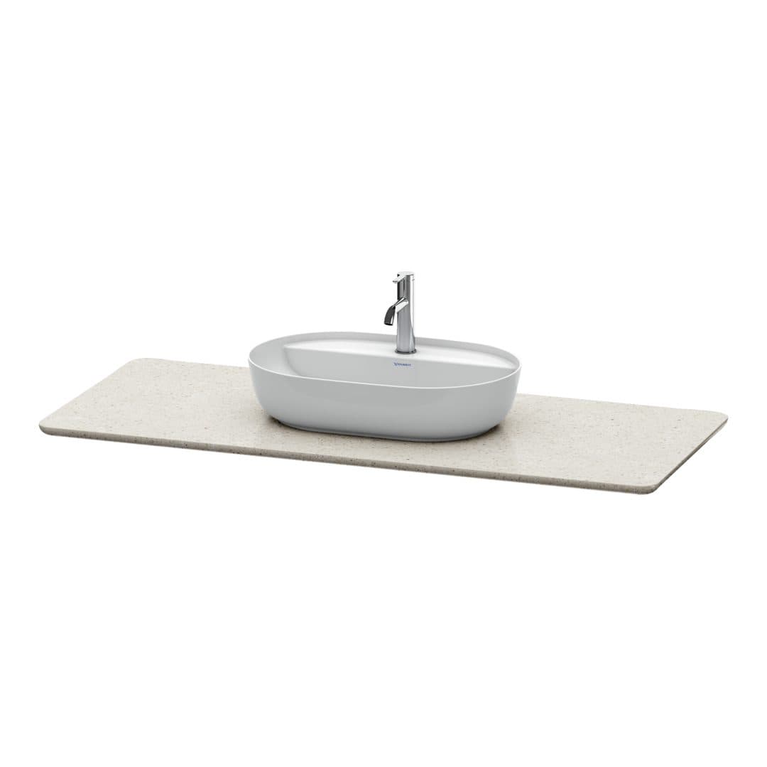 Duravit Luv – Πάγκος Νιπτήρα – 1388 mm, νιπτήρας κέντρο – Sand Polished, Quartz stone (LU946602525)