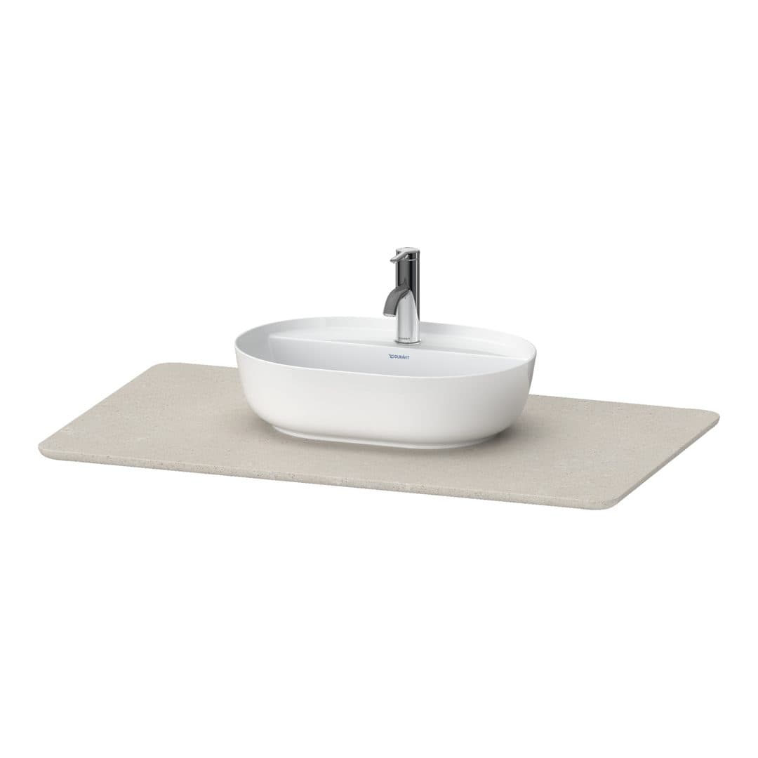 Duravit Luv – Πάγκος Νιπτήρα – 988 mm, νιπτήρας κέντρο – Sand Polished, Quartz stone (LU946902525)