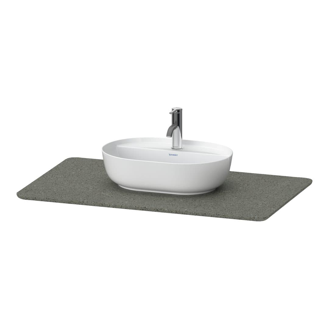 Duravit Luv – Πάγκος Νιπτήρα – 988 mm, νιπτήρας κέντρο – Grey Polished, Quartz stone (LU946903333)