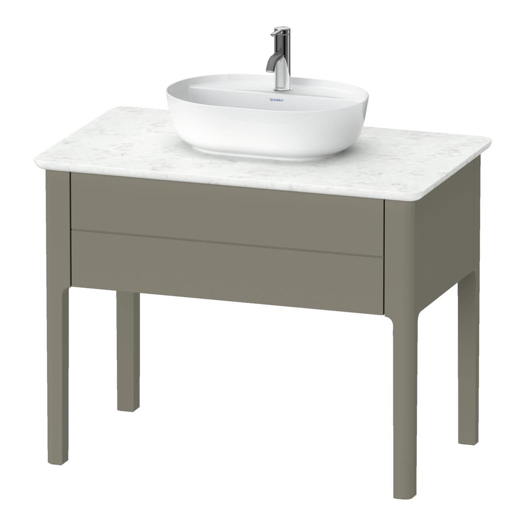 Duravit Luv – Έπιπλο Νιπτήρα – 938 mm, για κονσόλα, 1 συρτάρι, νιπτήρας κέντρο – Stone grey Satin Matt, Lacquer (LU956409292)