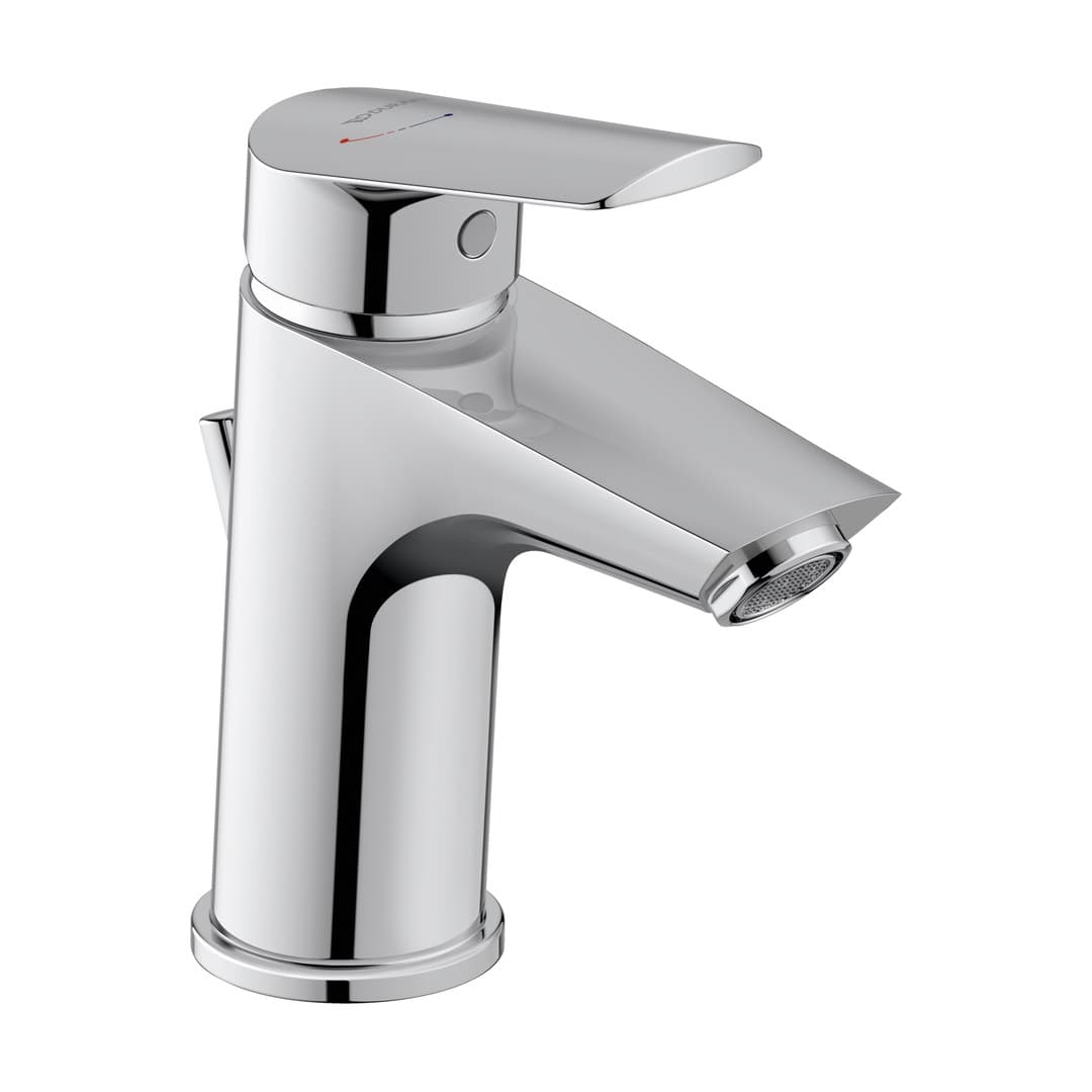 Duravit No.1 – Μπαταρία Νιπτήρα – S, FreshStart, με βαλβίδα – Chrome High Gloss (N11011001010)