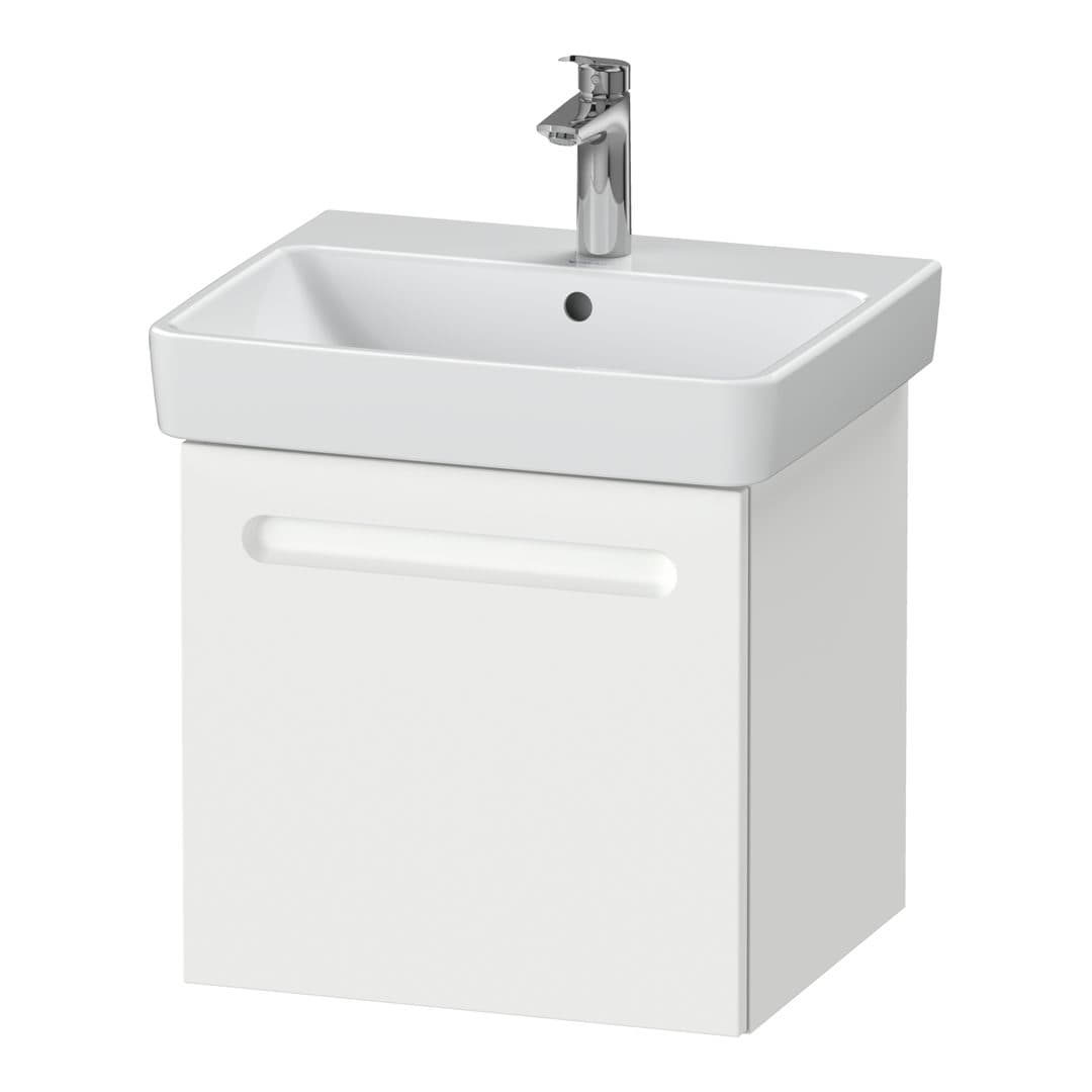 Duravit No.1 – Έπιπλο Νιπτήρα – 490 mm, 1 συρτάρι, νιπτήρας κέντρο, με εγκοπή σιφωνιού – White Matt, Decor (N14380018180000)
