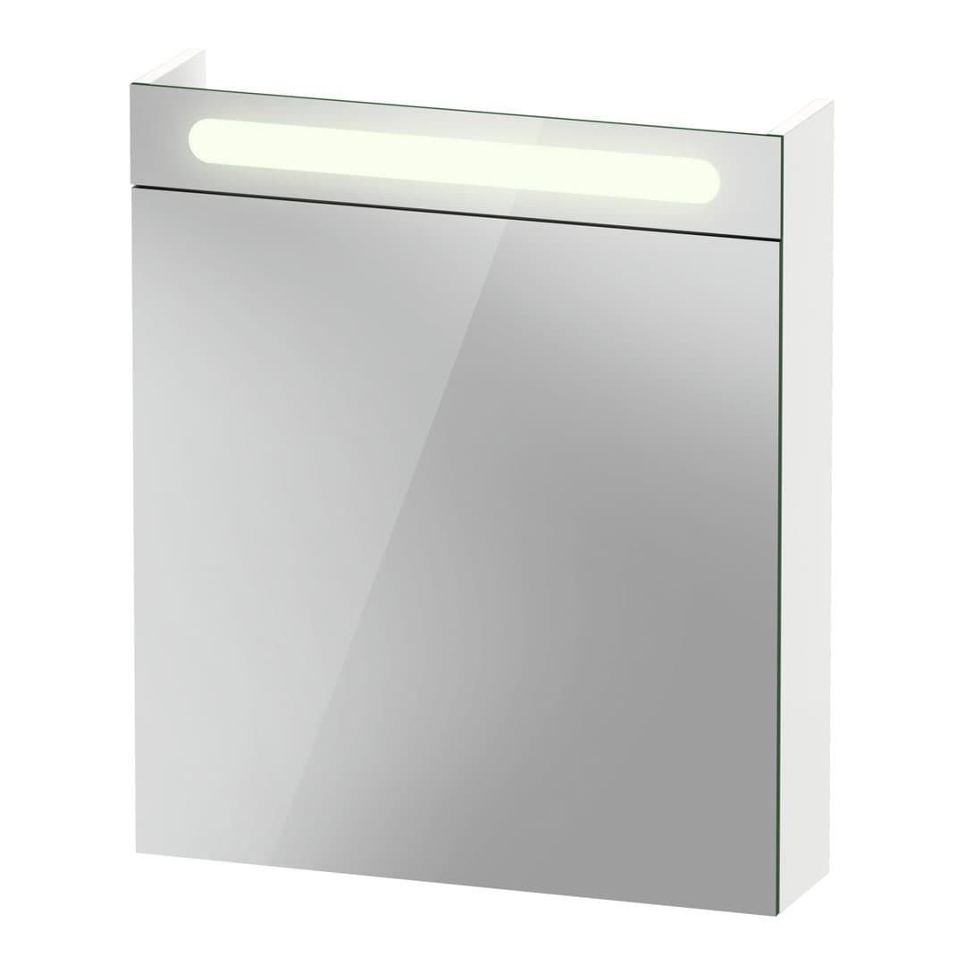 Duravit No.1 – Καθρέπτης Μπάνιου – 600×700 mm, καθρεπτοντούλαπο, 1 πόρτα, αριστερή, με φωτισμό LED – White (N17920L00000000)