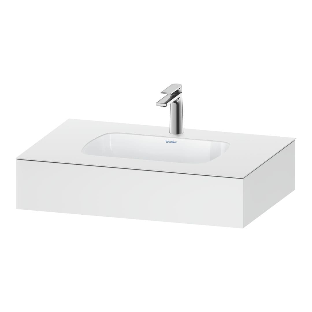 Duravit Collection One – Πάγκος Νιπτήρα – 800 mm, με νιπτήρα, νιπτήρας κέντρο – White Matt, Decor (QA4690018180000)