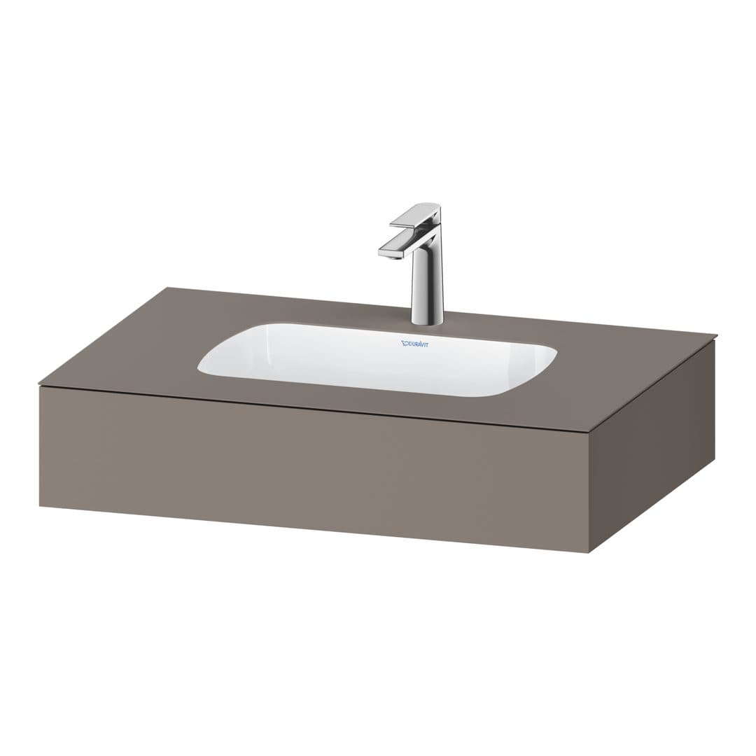 Duravit Collection One – Πάγκος Νιπτήρα – 800 mm, με νιπτήρα, νιπτήρας κέντρο – Basalte Matt, Decor (QA4690043430000)