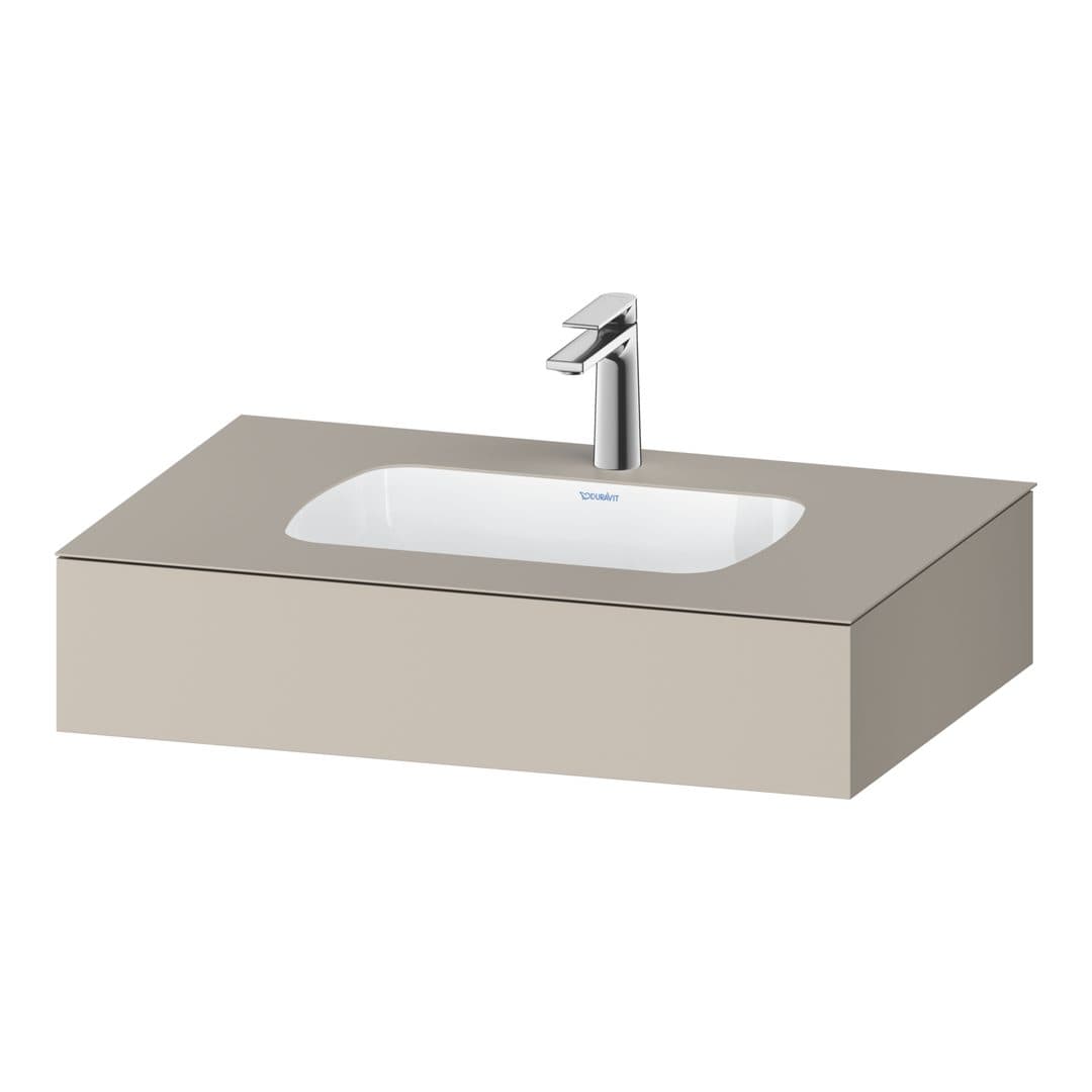 Duravit Collection One – Πάγκος Νιπτήρα – 800 mm, με νιπτήρα, νιπτήρας κέντρο – Taupe Matt, Decor (QA4690091910000)