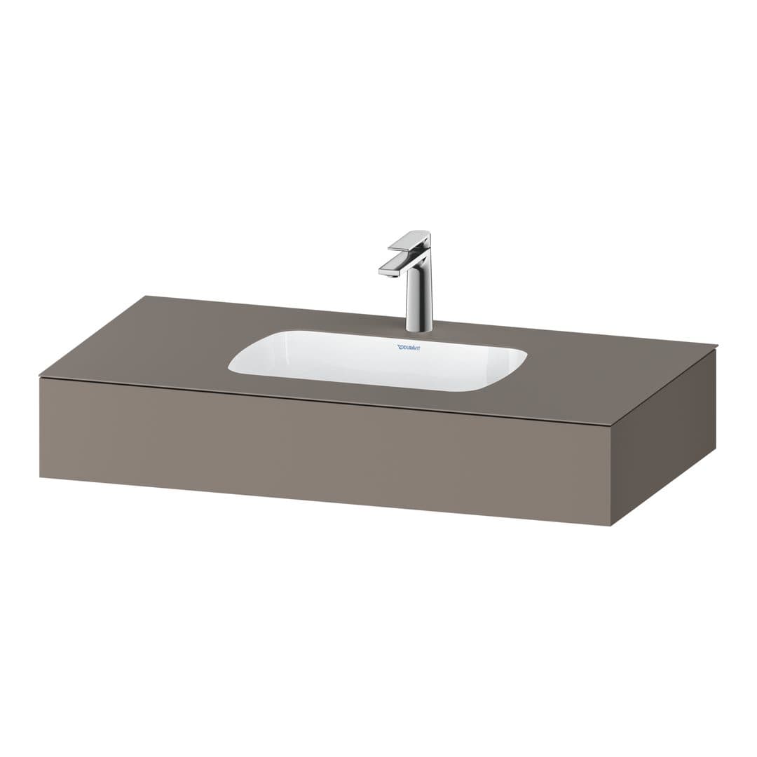 Duravit Collection One – Πάγκος Νιπτήρα – 1000 mm, με νιπτήρα, νιπτήρας κέντρο – Basalte Matt, Decor (QA4691043430000)