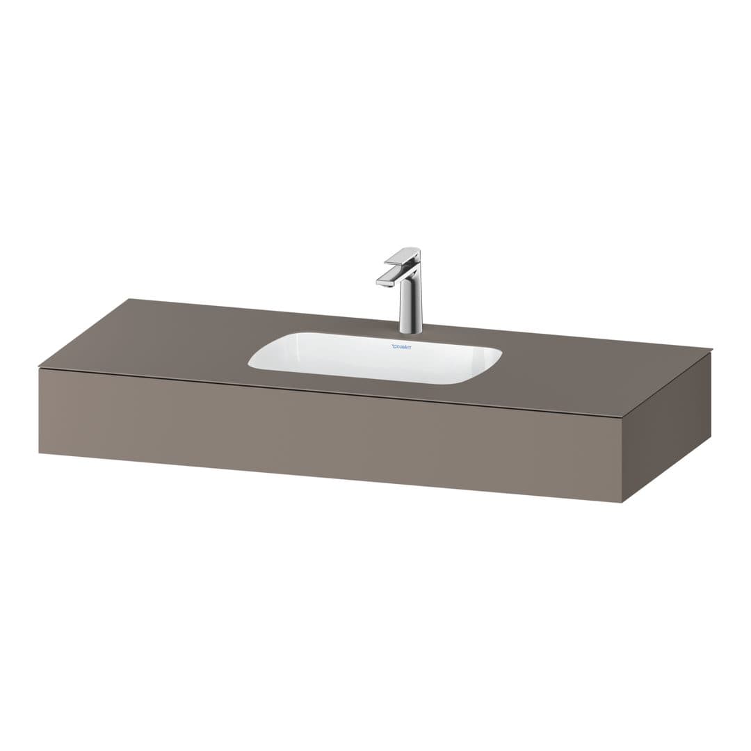 Duravit Collection One – Πάγκος Νιπτήρα – 1200 mm, με νιπτήρα, νιπτήρας κέντρο – Basalte Matt, Decor (QA4692043430000)