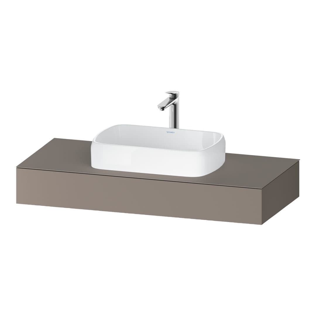 Duravit Collection One – Πάγκος Νιπτήρα – 1200 mm, νιπτήρας κέντρο, 1200 x 550 x 170 mm – Basalte Matt, Decor (QA4802043430000)