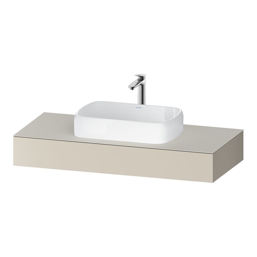 Duravit Collection One – Πάγκος Νιπτήρα – 1200 mm, νιπτήρας κέντρο, 1200 x 550 x 170 mm – Taupe Super Matt, Decor (QA4802083830000)
