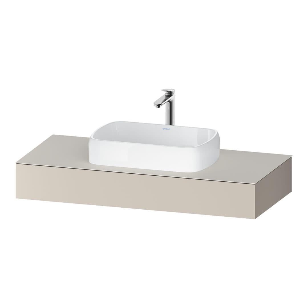 Duravit Collection One – Πάγκος Νιπτήρα – 1200 mm, νιπτήρας κέντρο, 1200 x 550 x 170 mm – Taupe Matt, Decor (QA4802091910000)