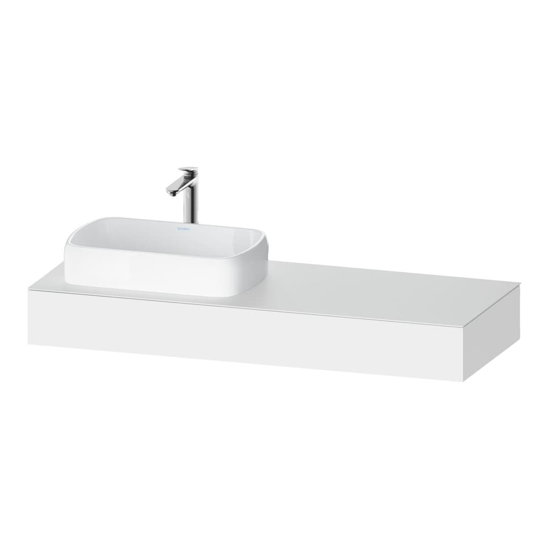 Duravit Collection One – Πάγκος Νιπτήρα – 1400 mm, νιπτήρας αριστερά – White Matt, Decor (QA4803018180000)